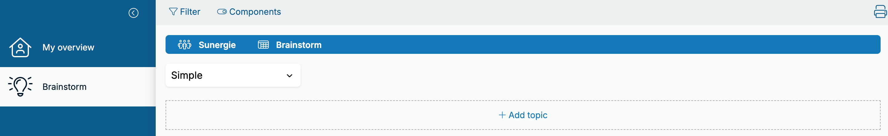 Add topics to brainstorm