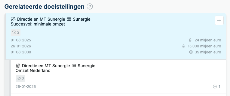 Voeg een onderliggende doelstelling toe