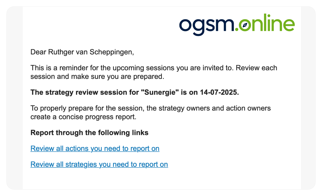 Invite strategy review session