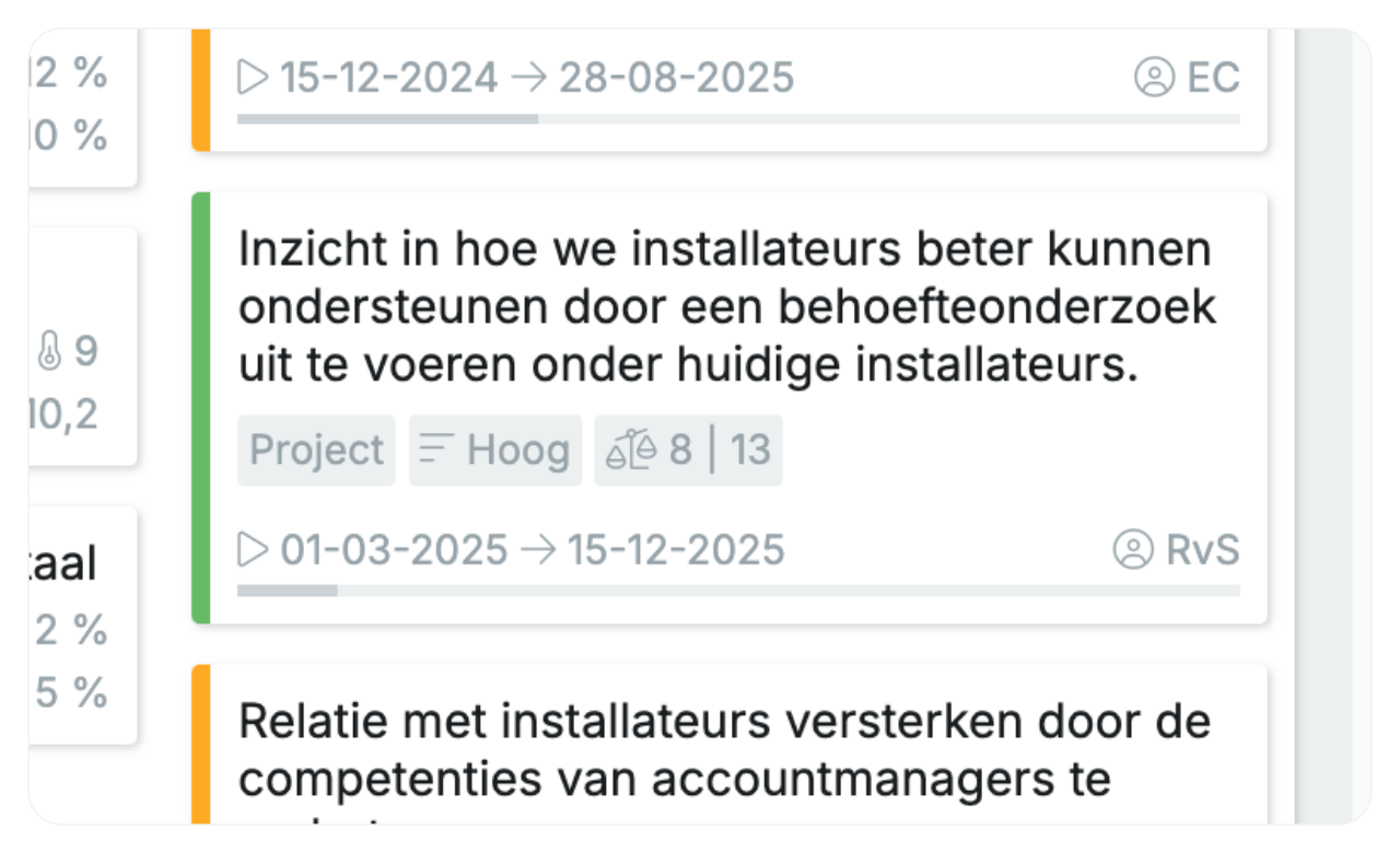 Actie als project in de OGSM